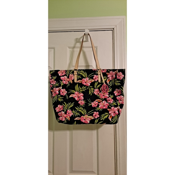 Juicy Couture Floral Print Large Canvas Tote - Picture 1 of 10